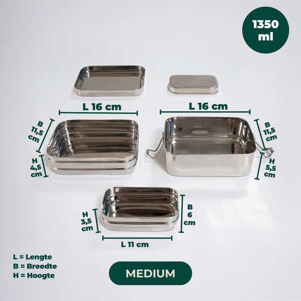 Talli 3-in-1 RVS Lunchbox Medium