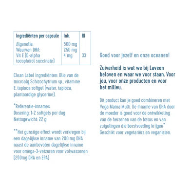 Laveen: Mama Omega 3 (plantaardig, rijk aan DHA) – Zwangerschap Pillen