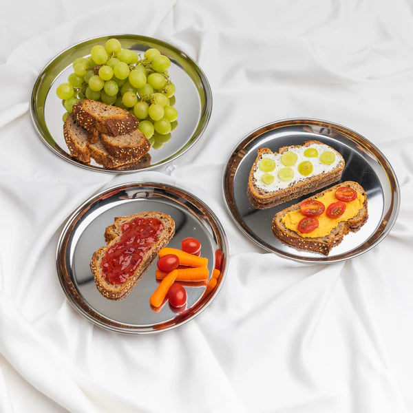 Talli RVS Bord 20cm set van 4