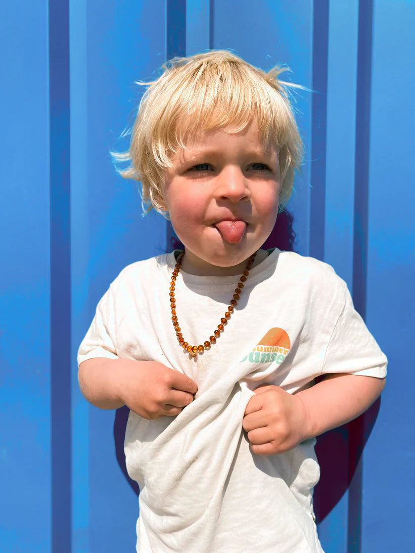 Barnsteen ketting kind 38cm