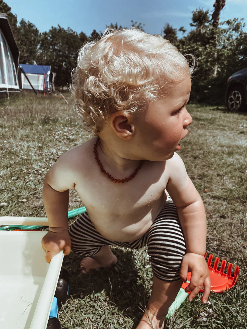 Barnsteen ketting dreumes/peuter 32cm