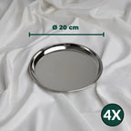 Talli RVS Bord 20cm set van 4