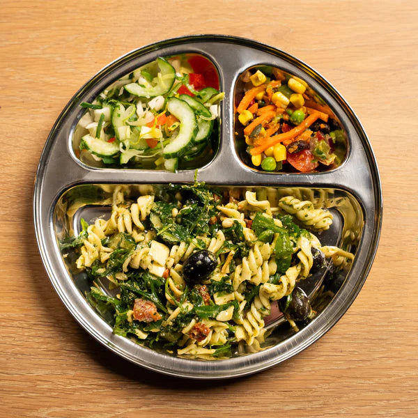 Talli RVS Kinderbord met vakjes Rond