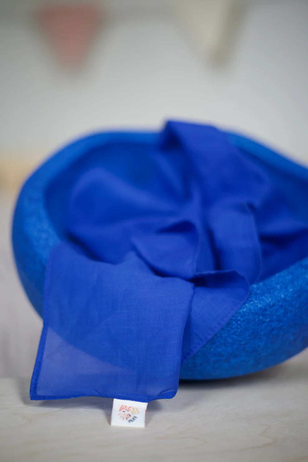 Speeldoek Blauw Regenboog - Medium 48x48cm