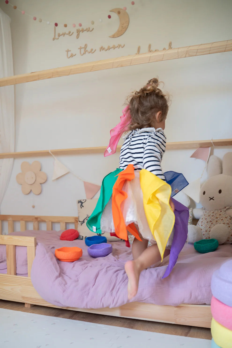 Speeldoeken regenboog set Medium