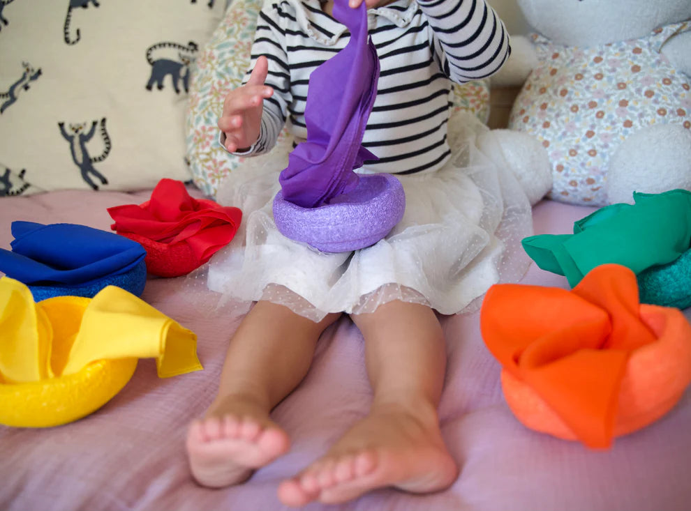 Speeldoek Paars Regenboog - Medium 48x48cm