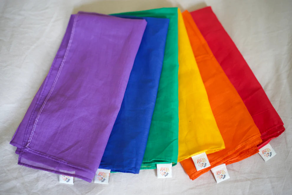 Speeldoek Groen Regenboog - Medium 48x48cm