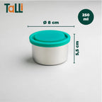 Talli RVS Snackbox Lekvrij 250ml